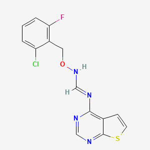 N'-[(2-chloro-6-fluorobenzyl)oxy]-N-thieno[2,3-d]pyrimidin-4-yliminoformamide