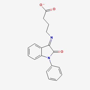 [(3Z)-2-oxo-1-phenyl-2,3-dihydro-1H-indol-3-ylidene]aminobutanoate