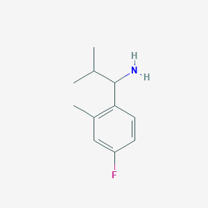 1-(4-Fluoro-2-methylphenyl)-2-methylpropan-1-amine