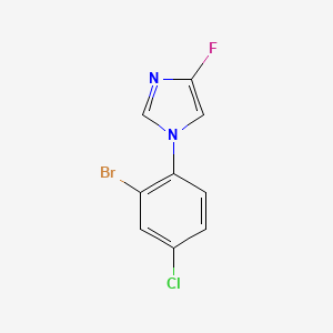 1-(2-Bromo-4-chlorophenyl)-4-fluoro-1H-imidazole