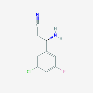 (3S)-3-Amino-3-(5-chloro-3-fluorophenyl)propanenitrile