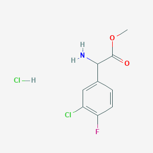 Methyl 2-amino-2-(3-chloro-4-fluorophenyl)acetate hcl