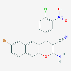 2-amino-7-bromo-4-(4-chloro-3-nitrophenyl)-4H-benzo[g]chromene-3-carbonitrile