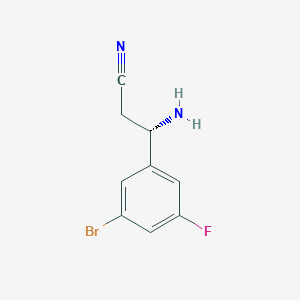 (3S)-3-Amino-3-(3-bromo-5-fluorophenyl)propanenitrile