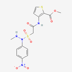 methyl3-{2-[N'-methyl(4-nitrophenyl)hydrazinesulfonyl]acetamido}thiophene-2-carboxylate