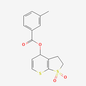 1,1-Dioxido-2,3-dihydro-4H-thieno[2,3-b]thiopyran-4-yl 3-methylbenzoate