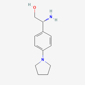 (2R)-2-Amino-2-(4-pyrrolidinylphenyl)ethan-1-OL