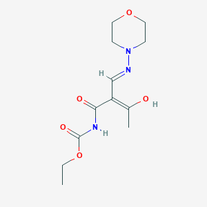 ethyl N-[2-acetyl-3-(morpholinoamino)acryloyl]carbamate