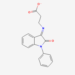 [(3Z)-2-oxo-1-phenyl-2,3-dihydro-1H-indol-3-ylidene]aminopropanoate