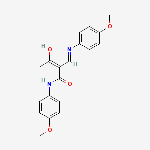 (2E)-N-(4-methoxyphenyl)-2-{[(4-methoxyphenyl)amino]methylidene}-3-oxobutanamide