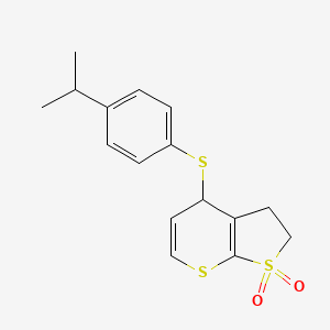 4-((4-Isopropylphenyl)thio)-2,3-dihydro-4H-thieno[2,3-b]thiopyran 1,1-dioxide