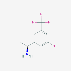 molecular formula C9H9F4N B13057897 (S)-1-(3-Fluoro-5-(trifluoromethyl)phenyl)ethan-1-amine 