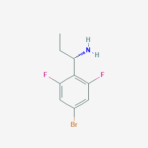 (S)-1-(4-Bromo-2,6-difluorophenyl)propan-1-amine