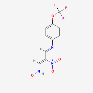 2-nitro-3-[4-(trifluoromethoxy)anilino]acrylaldehyde O-methyloxime