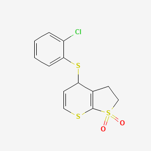 4-((2-Chlorophenyl)thio)-2,3-dihydro-4H-thieno[2,3-b]thiopyran 1,1-dioxide