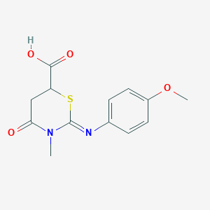 molecular formula C13H14N2O4S B1305808 2-(4-Methoxy-phenylimino)-3-methyl-4-oxo-[1,3]thiazinane-6-carboxylic acid CAS No. 309265-90-5