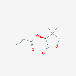 molecular formula C9H12O4 B13058080 (S)-4,4-dimethyl-2-oxotetrahydrofuran-3-yl acrylate 