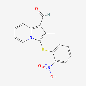 2-Methyl-3-(2-nitro-phenylsulfanyl)-indolizine-1-carbaldehyde