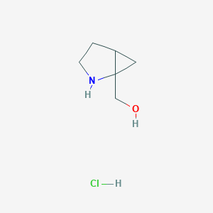 molecular formula C6H12ClNO B13058095 (2-Azabicyclo[3.1.0]hexan-1-YL)methanol hcl 