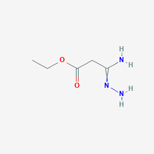 molecular formula C5H11N3O2 B130581 Ethyl 3-amino-3-hydrazinylidenepropanoate CAS No. 155053-64-8