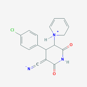 4'-(4-Chlorophenyl)-5'-cyano-2'-oxo-1,1',2,2',3',4'-hexahydro-[1,3'-bipyridin]-1-ium-6'-olate