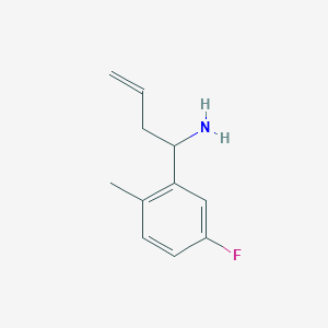 molecular formula C11H14FN B13058118 1-(5-Fluoro-2-methylphenyl)but-3-en-1-amine 