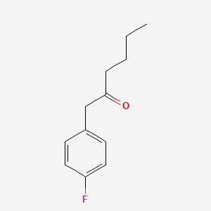 molecular formula C12H15FO B13058145 1-(4-Fluorophenyl)-2-hexanone 