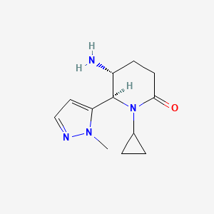 Rac-(5R,6R)-5-amino-1-cyclopropyl-6-(1-methyl-1H-pyrazol-5-yl)piperidin-2-one