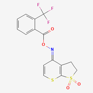 [(4E)-1,1-dioxo-2H,3H,4H-1lambda6-thieno[2,3-b]thiopyran-4-ylidene]amino2-(trifluoromethyl)benzoate