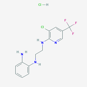 N1-(2-{[3-chloro-5-(trifluoromethyl)pyridin-2-yl]amino}ethyl)benzene-1,2-diamine hydrochloride