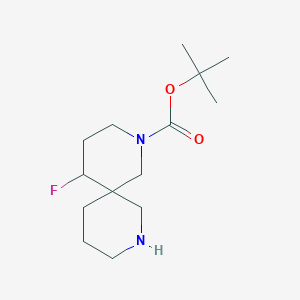 molecular formula C14H25FN2O2 B13058183 tert-Butyl5-fluoro-2,8-diazaspiro[5.5]undecane-2-carboxylate 