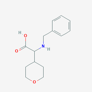 2-(Benzylamino)-2-(oxan-4-yl)acetic acid