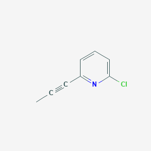 molecular formula C8H6ClN B13058234 2-Chloro-6-(prop-1-YN-1-YL)pyridine 