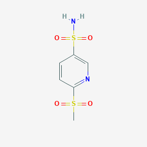 molecular formula C6H8N2O4S2 B13058240 6-Methanesulfonylpyridine-3-sulfonamide 