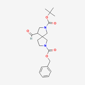 7-Benzyl 2-(tert-butyl) 4-formyl-2,7-diazaspiro[4.4]nonane-2,7-dicarboxylate