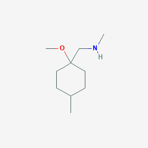 molecular formula C10H21NO B13058282 [(1-Methoxy-4-methylcyclohexyl)methyl](methyl)amine 