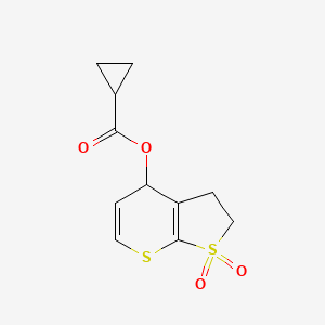 1,1-Dioxido-2,3-dihydro-4H-thieno[2,3-b]thiopyran-4-yl cyclopropanecarboxylate