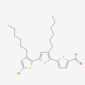 5-[5-(5-bromo-3-hexylthiophen-2-yl)-3-hexylthiophen-2-yl]thiophene-2-carbaldehyde