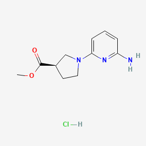 Methyl (R)-1-(6-aminopyridin-2-YL)pyrrolidine-3-carboxylate hcl