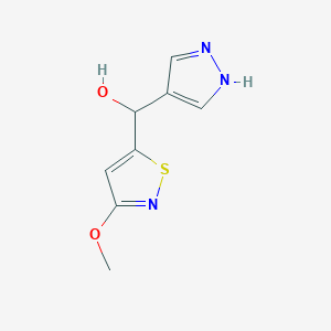 (3-Methoxy-1,2-thiazol-5-yl)(1H-pyrazol-4-yl)methanol