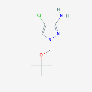 molecular formula C8H14ClN3O B13058470 1-[(tert-Butoxy)methyl]-4-chloro-1H-pyrazol-3-amine 