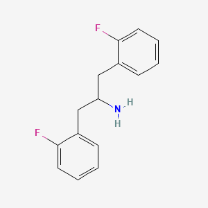 molecular formula C15H15F2N B13058500 1,3-Bis(2-fluorophenyl)propan-2-amine 