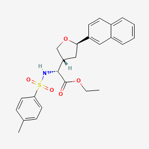 Ethyl (R)-2-((4-methylphenyl)sulfonamido)-2-((3R,5R)-5-(naphthalen-2-YL)tetrahydrofuran-3-YL)acetate