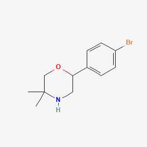 2-(4-Bromophenyl)-5,5-dimethylmorpholine