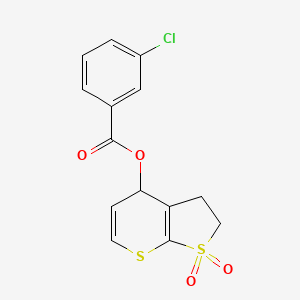 1,1-Dioxido-2,3-dihydro-4H-thieno[2,3-b]thiopyran-4-yl 3-chlorobenzoate