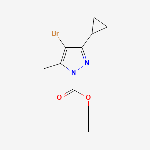 Tert-butyl 4-bromo-3-cyclopropyl-5-methyl-1H-pyrazole-1-carboxylate