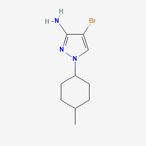 molecular formula C10H16BrN3 B13058566 4-Bromo-1-(4-methylcyclohexyl)-1H-pyrazol-3-amine 