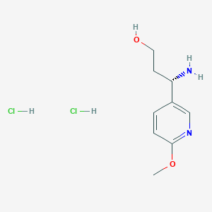 (3S)-3-amino-3-(6-methoxypyridin-3-yl)propan-1-ol;dihydrochloride