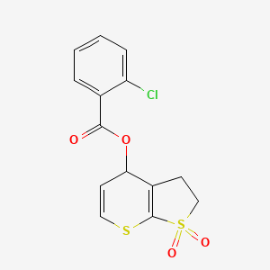 1,1-Dioxido-2,3-dihydro-4H-thieno[2,3-b]thiopyran-4-yl 2-chlorobenzoate