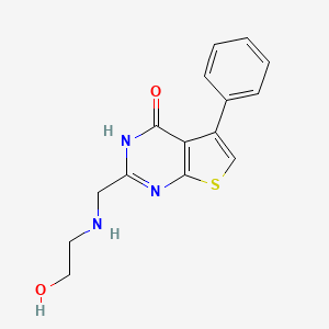 2-{[(2-hydroxyethyl)amino]methyl}-5-phenylthieno[2,3-d]pyrimidin-4(3H)-one